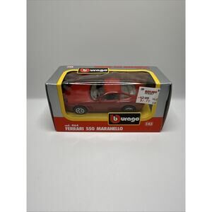 Vintage Bburago Ferrari 550 Maranello 1:43 Scale Die-Cast Made In Italy Red NEW